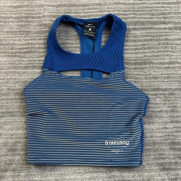 トップス GYAKUSOU 11SS Sphere 3/4 TOP-Navy/XL Nike x Undercover x Gyakusou Womens Knit Top Blue White NWT